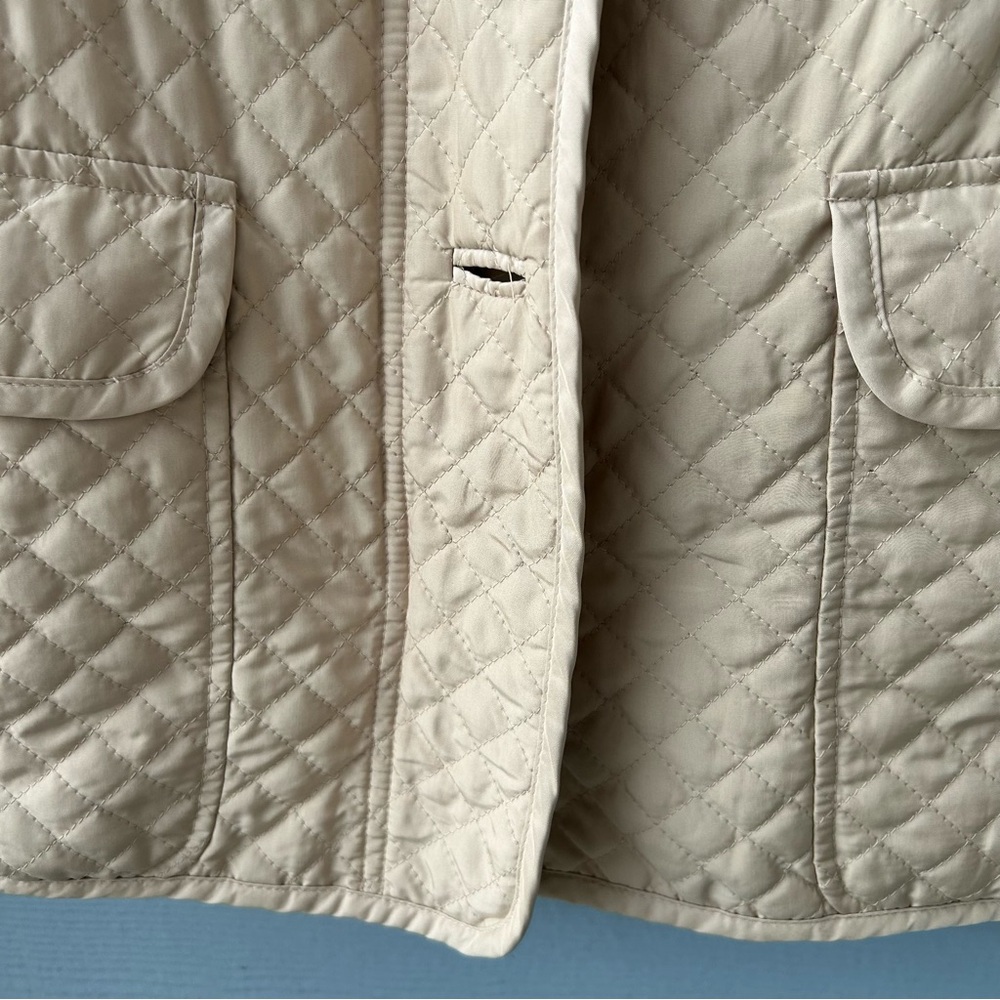 Talbots Quilted Beige Utility Jacket - Picture 4 of 10